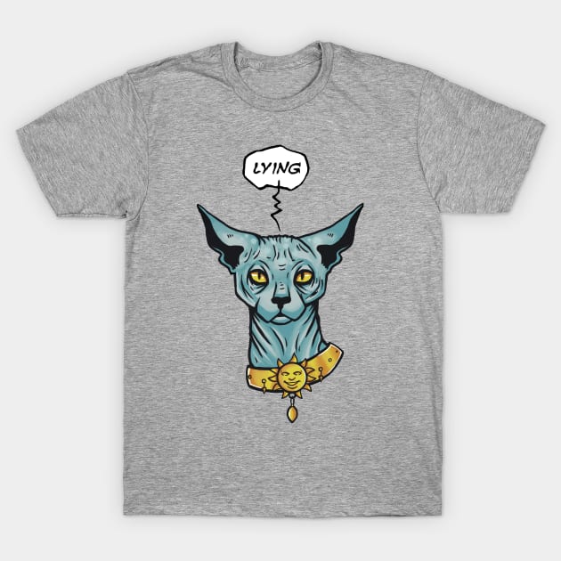 Lying cat T-Shirt by liieszz